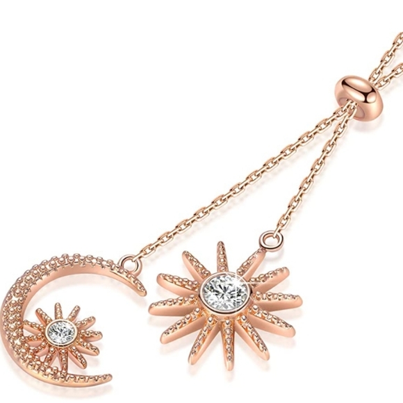 New Women's St. Claire 925 Sterling Silver Rose Gold Plated Necklace - Picture 4 of 5